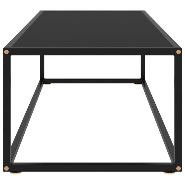Couchtisch Schwarz mit Schwarzem Glas 120x50x35 cm