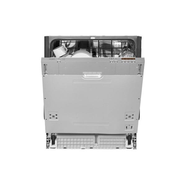 Exquisit EGSP6012-E-030E Vollintegrierter Geschirrspüler, 60 cm breit, 12 Maßgedecke, Glasprogramm, 4 Programme
