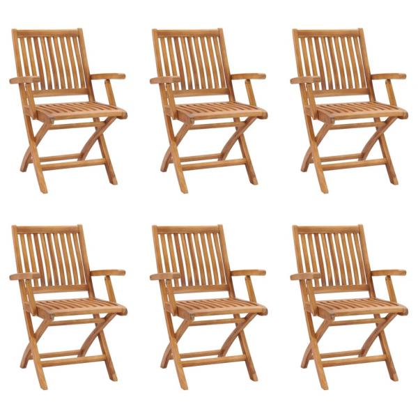 7-tlg. Garten-Essgruppe Massivholz Teak