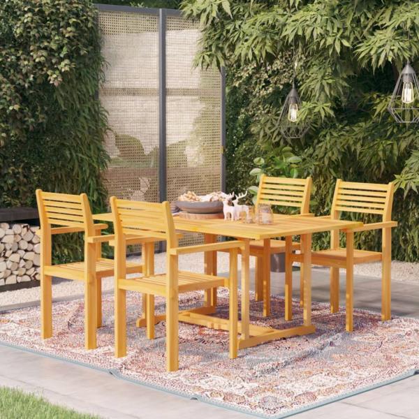 ARDEBO.de - 5-tlg. Garten-Essgruppe Massivholz Teak 
