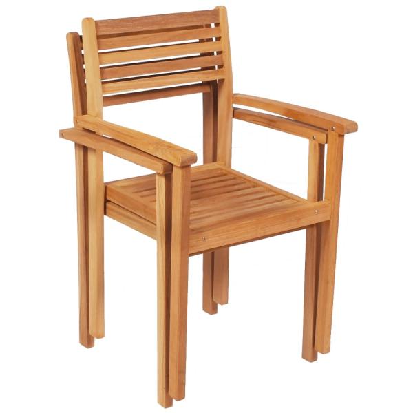 5-tlg. Garten-Essgruppe Massivholz Teak 