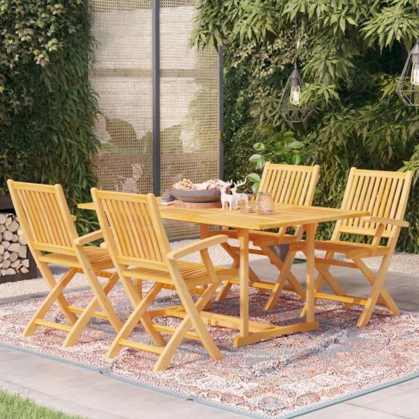 ARDEBO.de - 5-tlg. Garten-Essgruppe Massivholz Teak