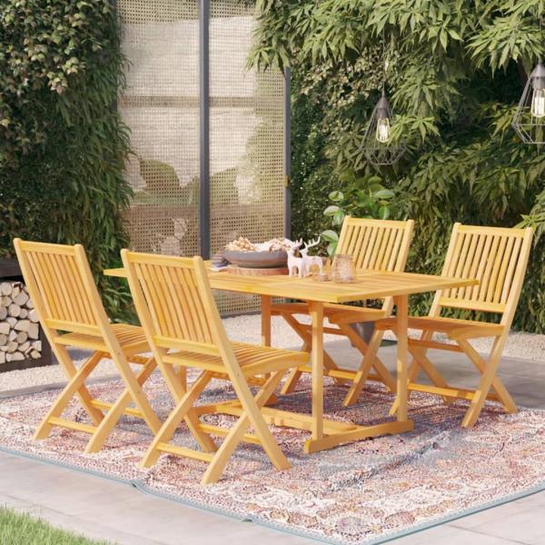 ARDEBO.de - 5-tlg. Garten-Essgruppe Massivholz Teak