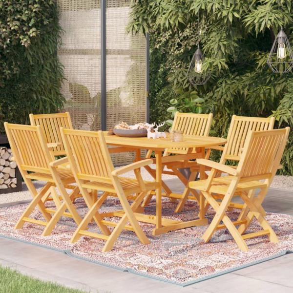 ARDEBO.de - 7-tlg. Garten-Essgruppe Massivholz Teak