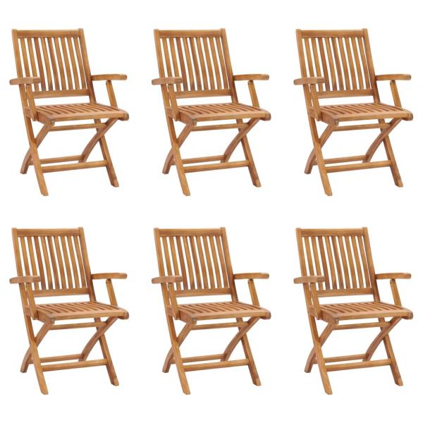 7-tlg. Garten-Essgruppe Massivholz Teak