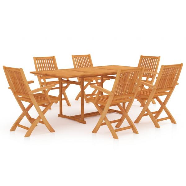 ARDEBO.de - 7-tlg. Garten-Essgruppe Massivholz Teak