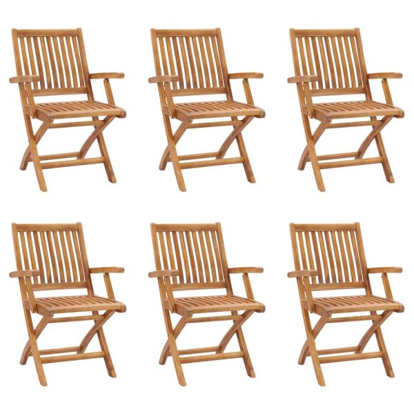 7-tlg. Garten-Essgruppe Massivholz Teak