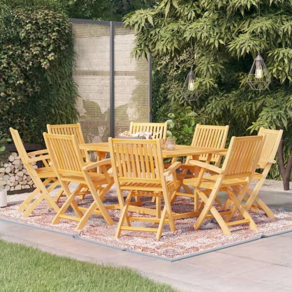 ARDEBO.de - 9-tlg. Garten-Essgruppe Massivholz Teak