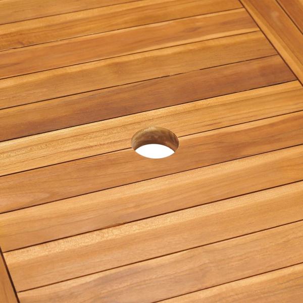 9-tlg. Garten-Essgruppe Massivholz Teak