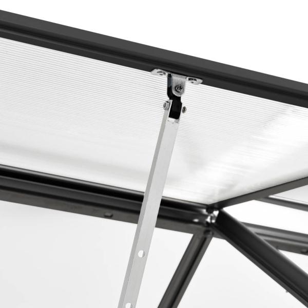 Anlehngewächshaus Anthrazit Aluminium 3,97 m³