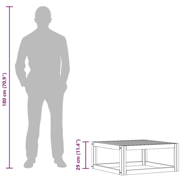 Couchtisch 68x68x29 cm Massivholz Akazie