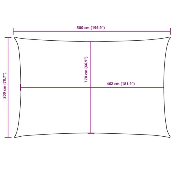 Sonnensegel Oxford-Gewebe Rechteckig 2x5 m Weiß