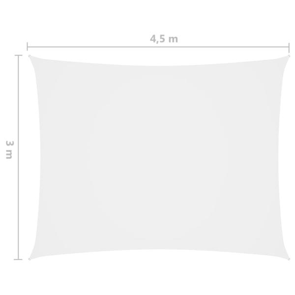 Sonnensegel Oxford-Gewebe Rechteckig 3x4,5 m Weiß