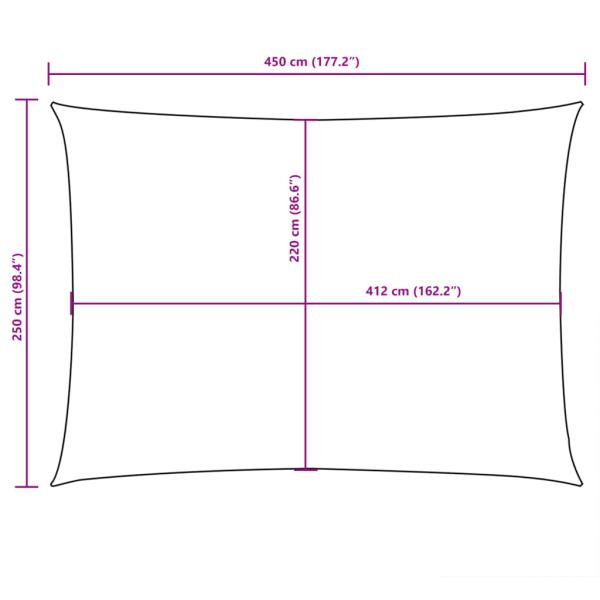 Sonnensegel Oxford-Gewebe Rechteckig 2,5x4,5 m Anthrazit