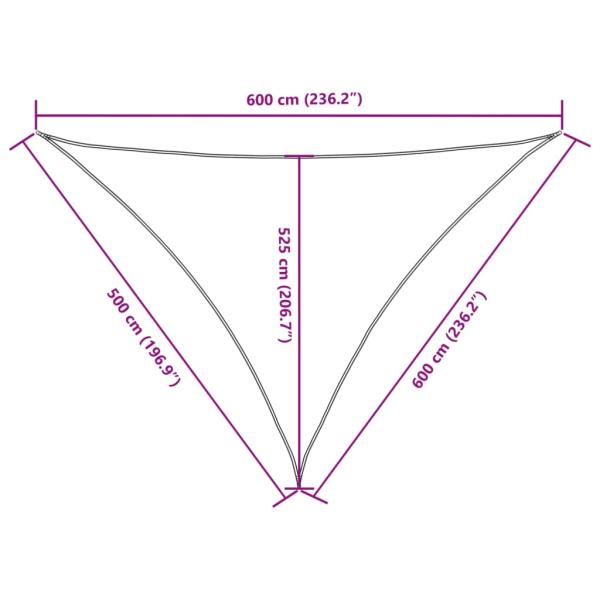 Sonnensegel Oxford-Gewebe Dreieckig 5x6x6 m Anthrazit