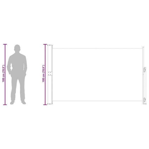 Seitenmarkise Ausziehbar 180x300 cm Braun