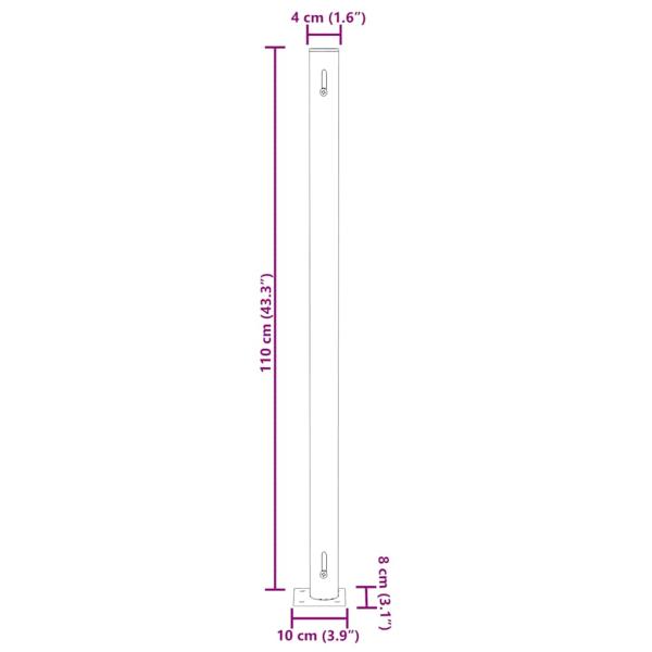 Seitenmarkise Ausziehbar 180x500 cm Rot