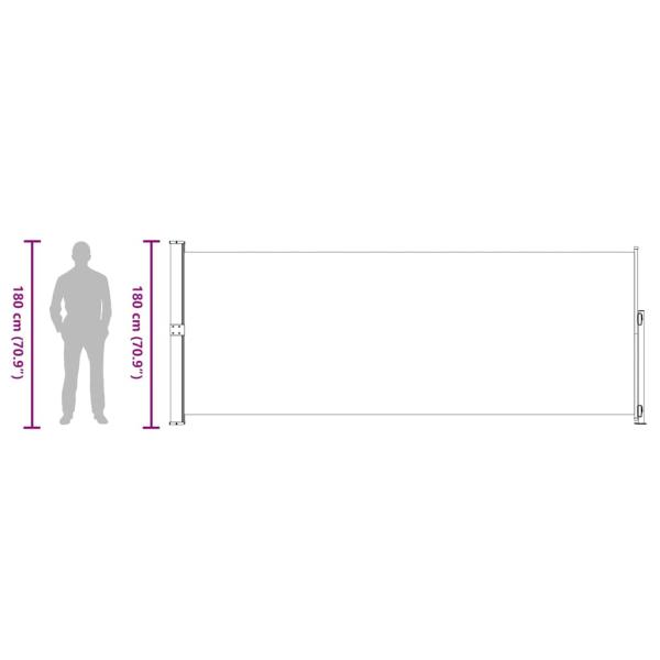 Seitenmarkise Ausziehbar 180x500 cm Rot