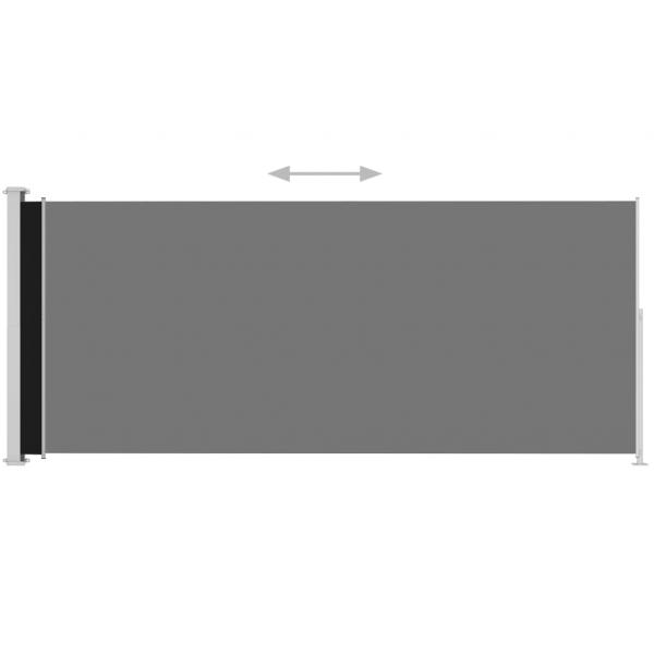 Seitenmarkise Ausziehbar 200x500 cm Schwarz
