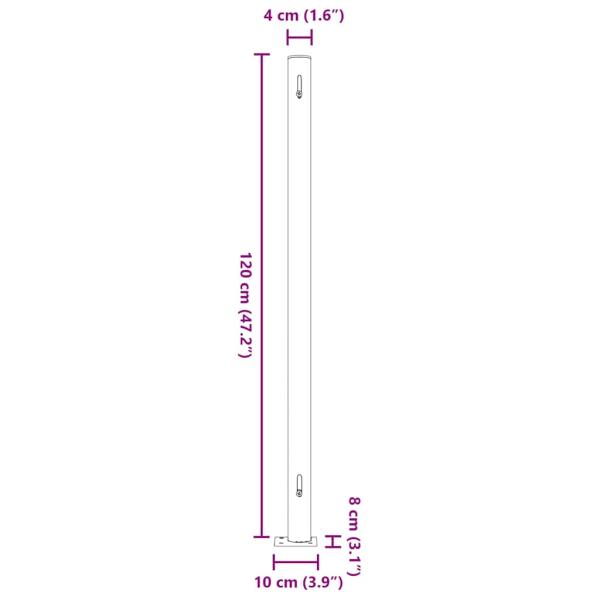 Seitenmarkise Ausziehbar 200x500 cm Creme