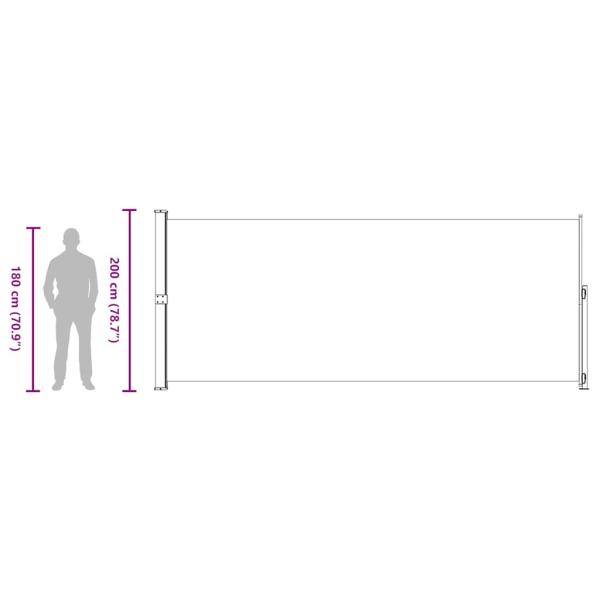 Seitenmarkise Ausziehbar 200x500 cm Creme