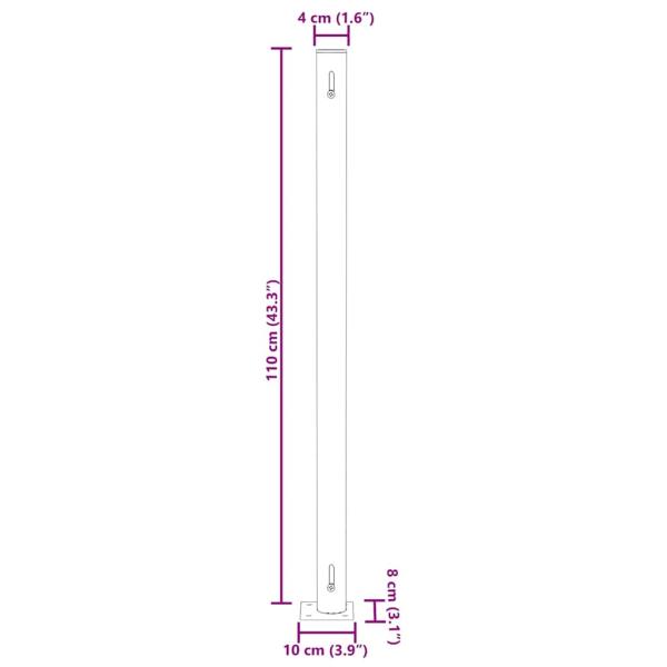 Seitenmarkise Ausziehbar 180x500 cm Braun
