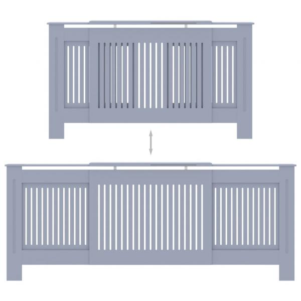 MDF Heizkörperverkleidung Grau 205 cm