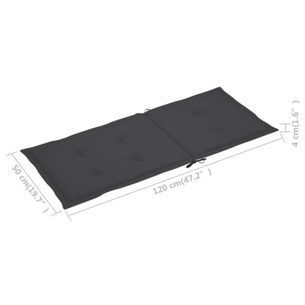 Verstellbare Gartenstühle 3 Stk. mit Auflagen Massivholz Akazie
