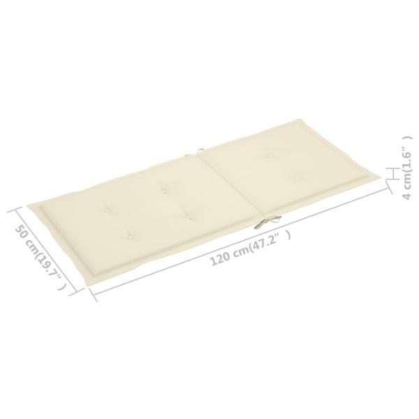Verstellbare Gartenstühle 3 Stk. mit Auflagen Massivholz Akazie