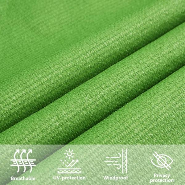Sonnensegel 160 g/m² Hellgrün 3,6x3,6 m HDPE