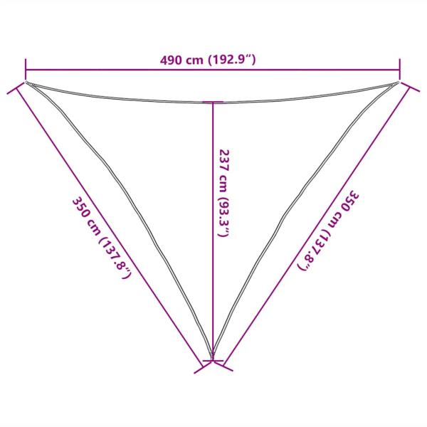 Sonnensegel 160 g/m² Taupe 3,5x3,5x4,9 m HDPE