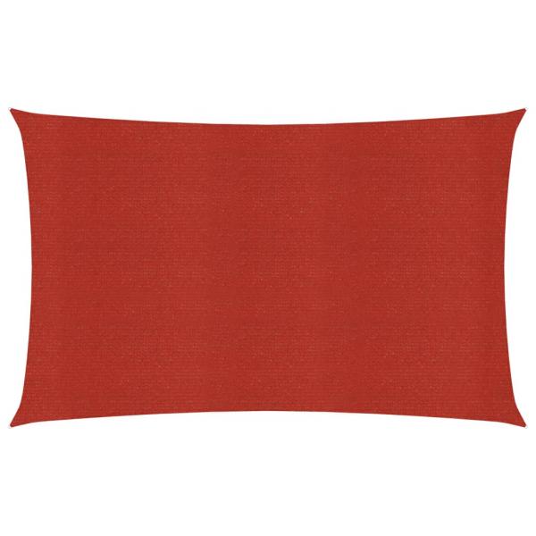 ARDEBO.de - Sonnensegel 160 g/m² Rot 2x4 m HDPE
