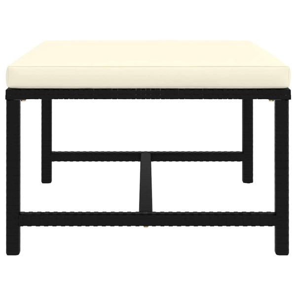 8-tlg. Garten-Lounge-Set mit Kissen Poly Rattan Schwarz