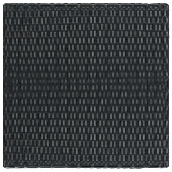 5-tlg. Gartenbar-Set mit Kissen Poly Rattan Schwarz