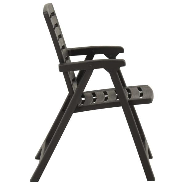 ARDEBO.de - Gartenstühle 2 Stk. Kunststoff Anthrazit