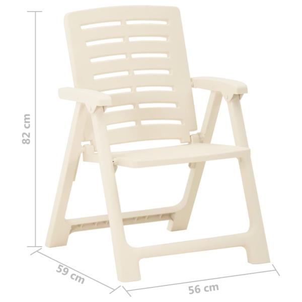 ARDEBO.de - Gartenstühle 4 Stk. Kunststoff Weiß
