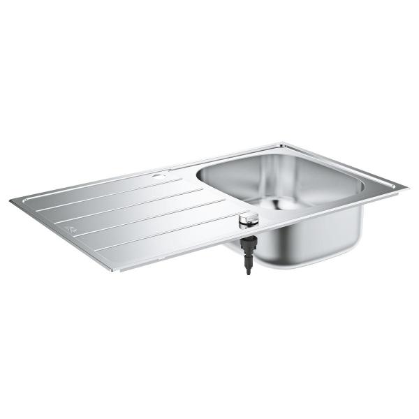 ARDEBO.de GROHE K200 Edelstahlspüle mit Abtropffläche, reversibel, 86x50mm, Edelstahl (31552SD1)