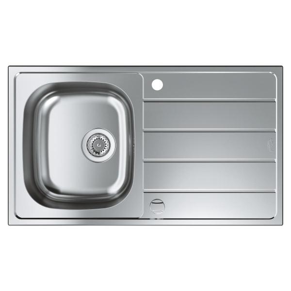 GROHE K200 Edelstahlspüle mit Abtropffläche, reversibel, 86x50mm, Edelstahl (31552SD1)