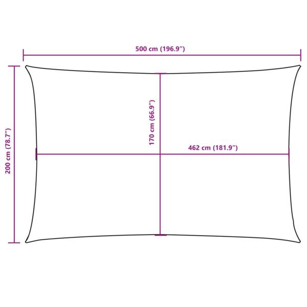 Sonnensegel Oxford-Gewebe Rechteckig 2x5 m Creme