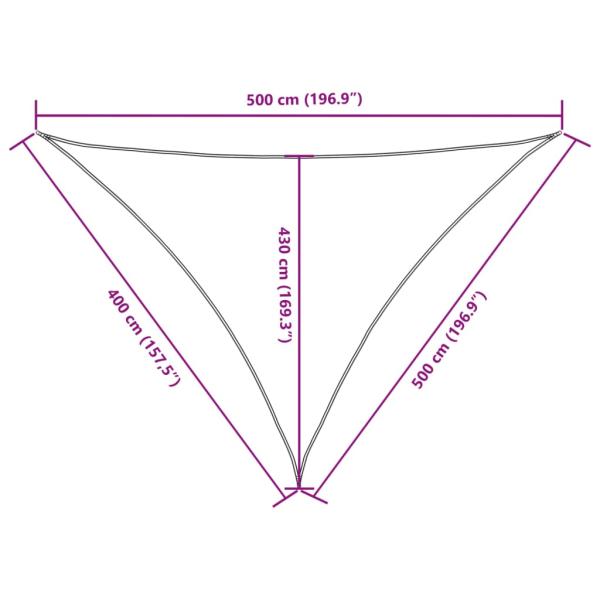 Sonnensegel Oxford-Gewebe Dreieckig 4x5x5 m Braun