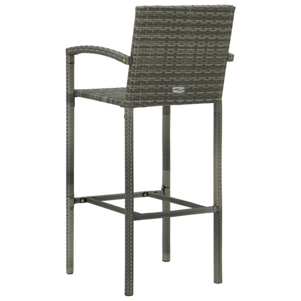3-tlg. Gartenbar-Set Grau