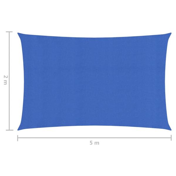 Sonnensegel 160 g/m² Blau 2x5 m HDPE