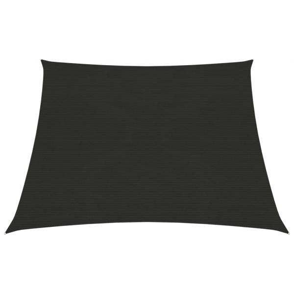 ARDEBO.de - Sonnensegel 160 g/m² Schwarz 3/4x3 m HDPE