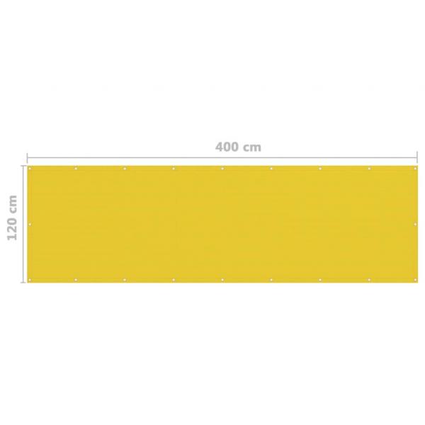 Balkon-Sichtschutz Gelb 120x400 cm HDPE