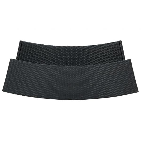 Garten-Bartisch Schwarz 120x55x110 cm Poly Rattan 