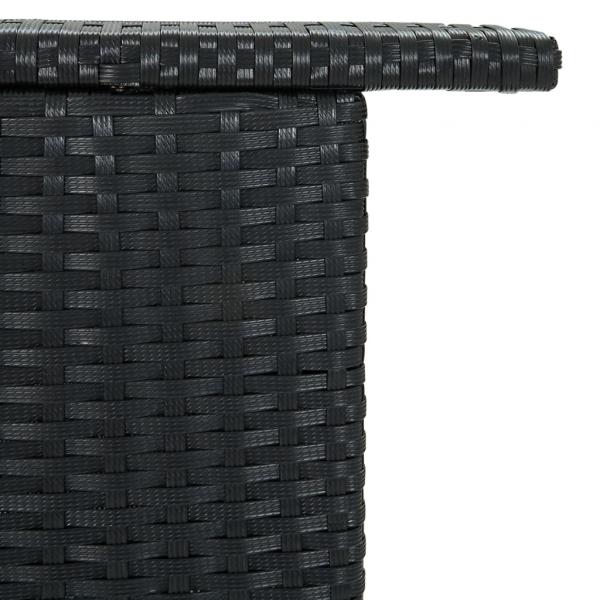 Garten-Bartisch Schwarz 120x55x110 cm Poly Rattan 