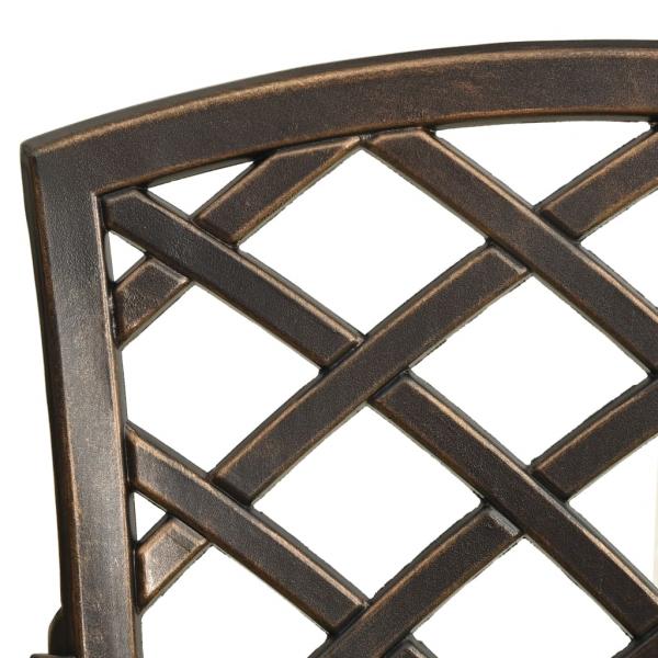 Gartenstühle 4 Stk. Aluminiumguss Bronzen  