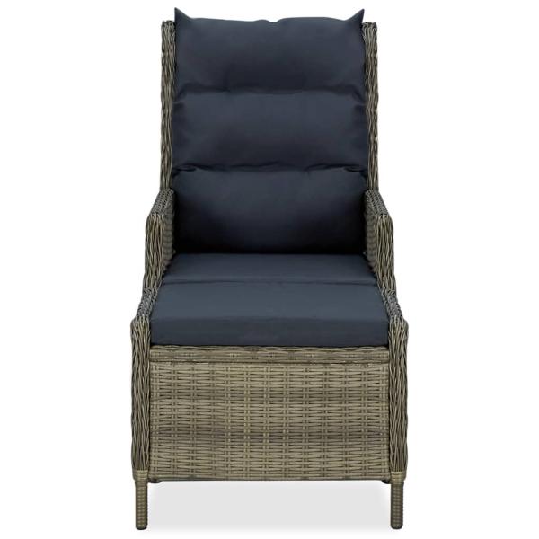2-tlg. Garten-Lounge-Set mit Auflagen Poly Rattan Braun