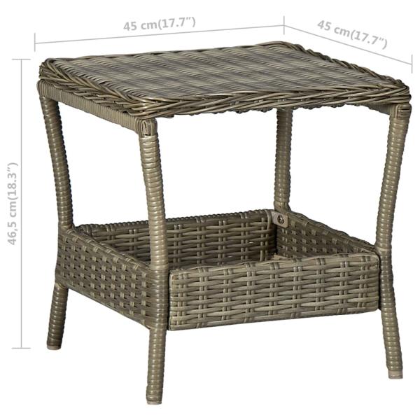 3-tlg. Garten-Lounge-Set mit Auflagen Poly Rattan Braun