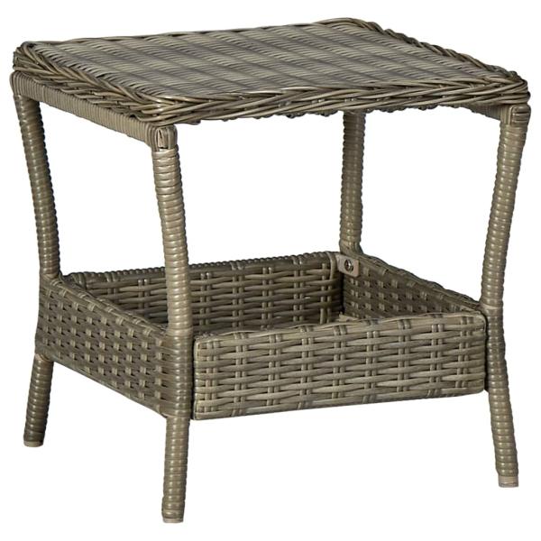 3-tlg. Garten-Lounge-Set mit Auflagen Poly Rattan Braun